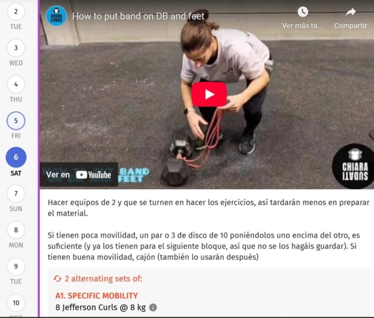 Chiara Sudati ejemplos ejercicios box